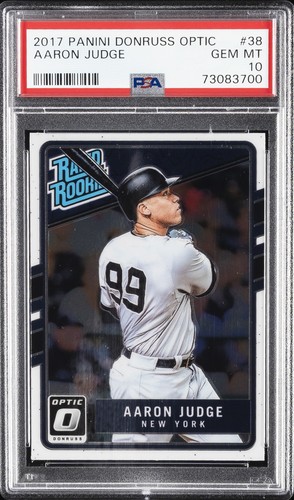 2017 PANINI DONRUSS OPTIC #38 AARON JUDGE ROOKIE RC PSA 10