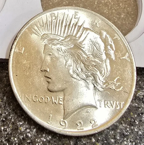 AU 1922 Peace Silver Dollar Coin, 25C COMBINED SHIPPING