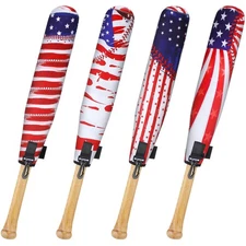 4 Pcs America Baseball Bat Sleeve 18 x 2.4 Inch Patriotic Lightweight Softbal...