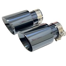 1pcs Car Part Exhaust Pipe StainlessSteel Titanium Black Tail-throat Horn Outlet