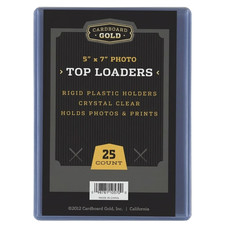 100ct Cardboard Gold 5x7 Top Loaders for Post...