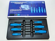 NEW Cornwell Tools USA MADE CSDUS27021T 6pc Slotted & Phillips Screwdriver Set