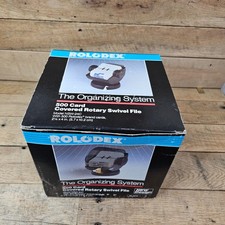 Rolodex NSW-24C 500 Card Covered Rotary Swivel File Organizer w/ Box Cards