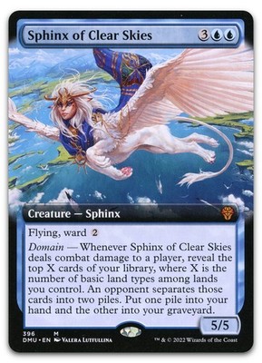 Sphinx of Clear Skies (Extended Art) #396 (NM) Dominaria United DMU Magic MTG