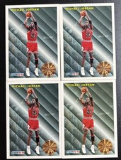 (4) CARD LOT Michael Jordan 1993-94 Fleer Basketball League Leaders #224 EXMT