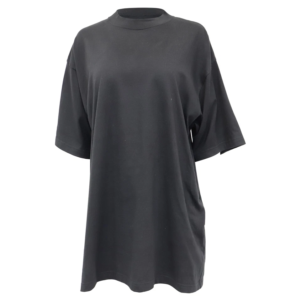 Balenciaga Embellished Logo Oversized T-Shirt In Cotton Women Black Size 38