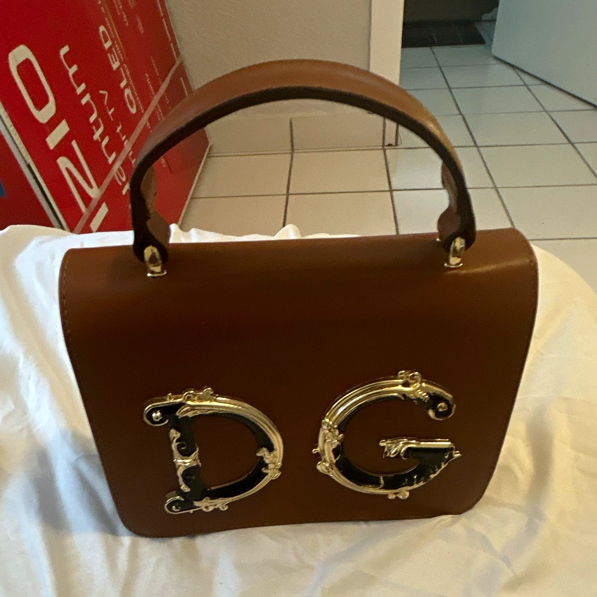 Dolce&Gabbana Leather Exterior Brown Bags & Handbags for Women for