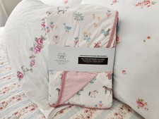 NEW THE FARMHOUSE RACHEL ASHWELL BARNYARD ANIMALS BABY MULTIUSE BLANKET