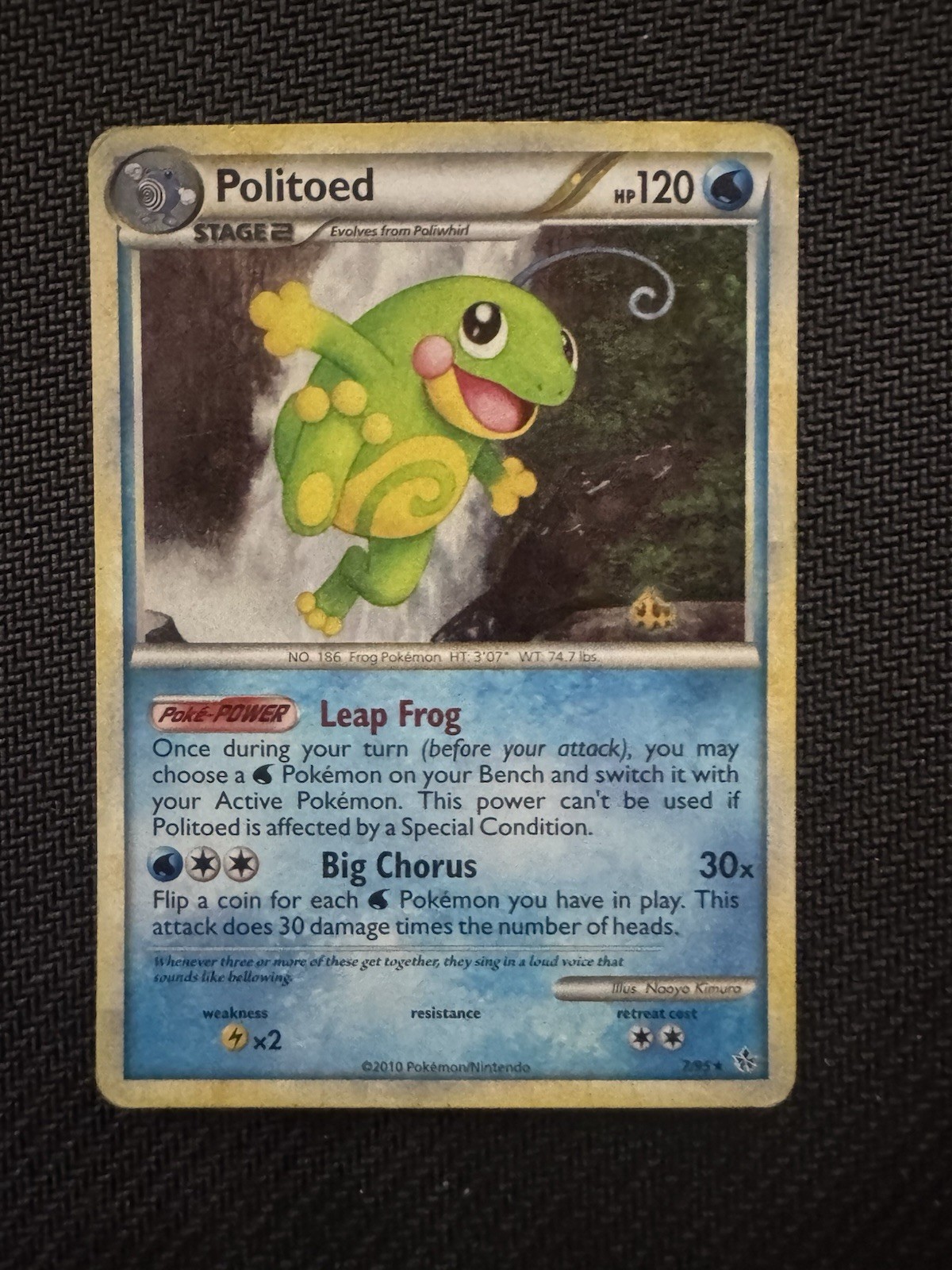 Pokémon Politoed 7/95 Unleashed HGSS Holo Rare