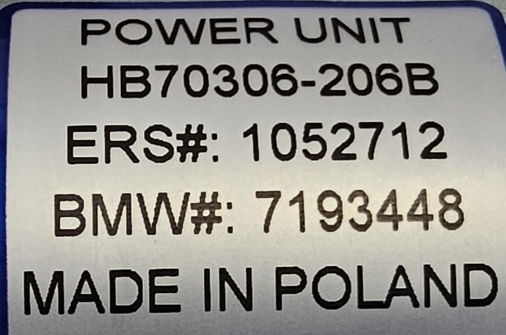 BMW Z4 E85 ROOF PUMP MOTOR 7193448 7016893 HB70306206B BRAND NEW OEM