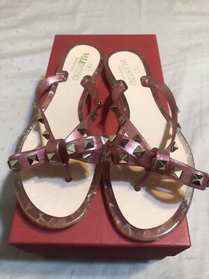 valentino jelly sandals pink