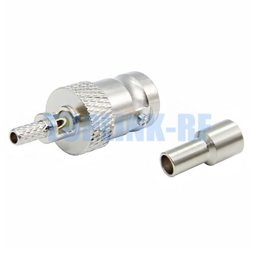 10x BNC Female Jack Crimp RF Coax Connector For RG316 RG174 Cable New Straight - Picture 3 of 6