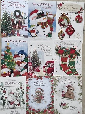 SIMON ELVIN, SILVERLINE & AND OTHERS MIX CHRISTMAS CARDS FOR ,ALL OF YOU, HOUSE TO HOUSE NEIGHBOUR,ALL THE FAMILY