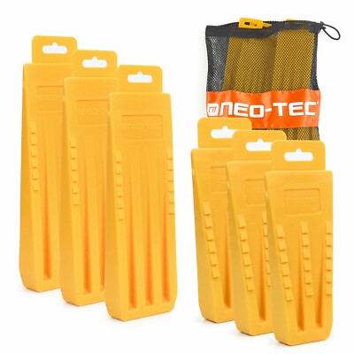 6 Pack Tree Felling Wedges 5.5''+8'' Tree Cutting Equipment with Spikes Safe Cut