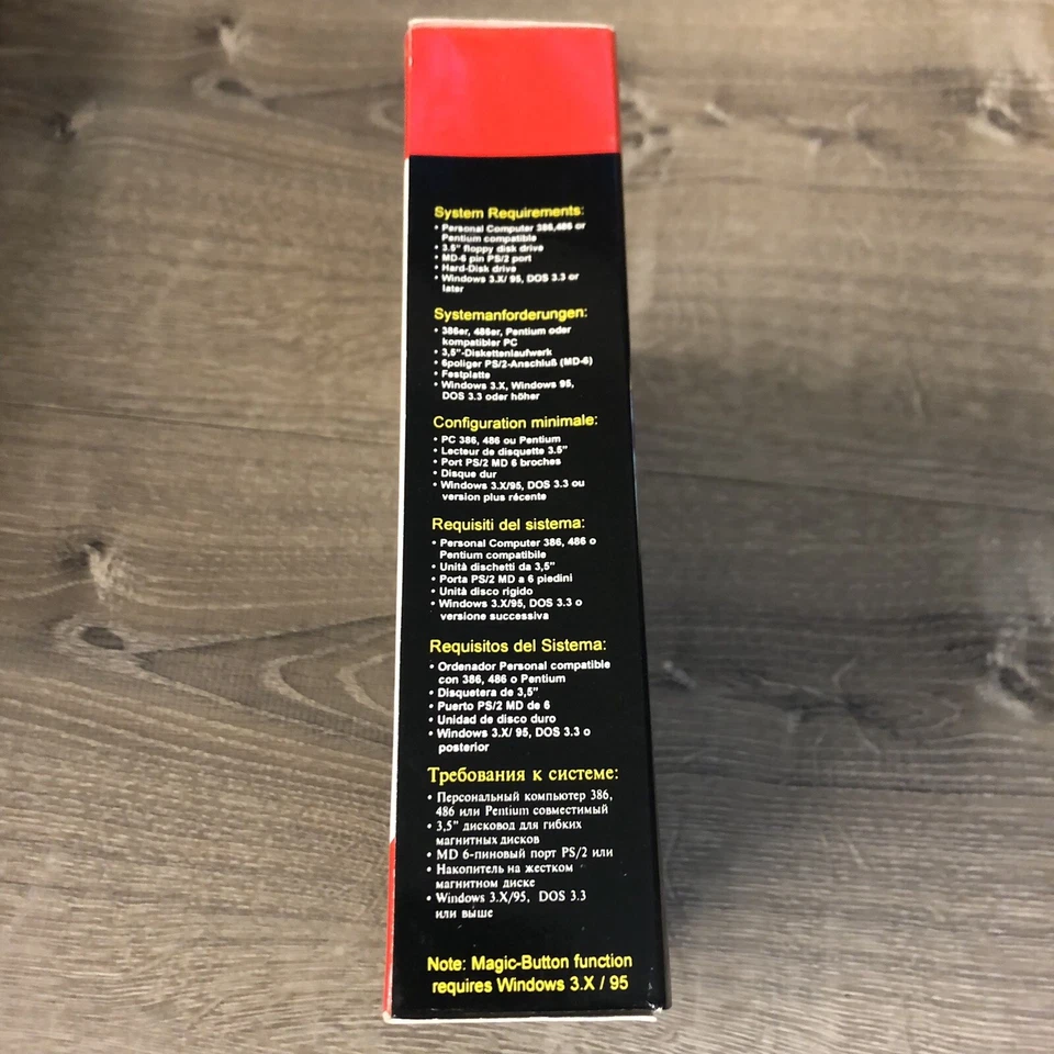 Vintage New In Box Genius NetMouse Wired Mouse Magic Button MD-6 Pin PS/2 Port - Image 4 of 4