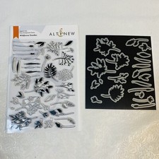 Altenew Wildflower Doodles Clear Stamp Set and Matching Dies Flowers Leaves