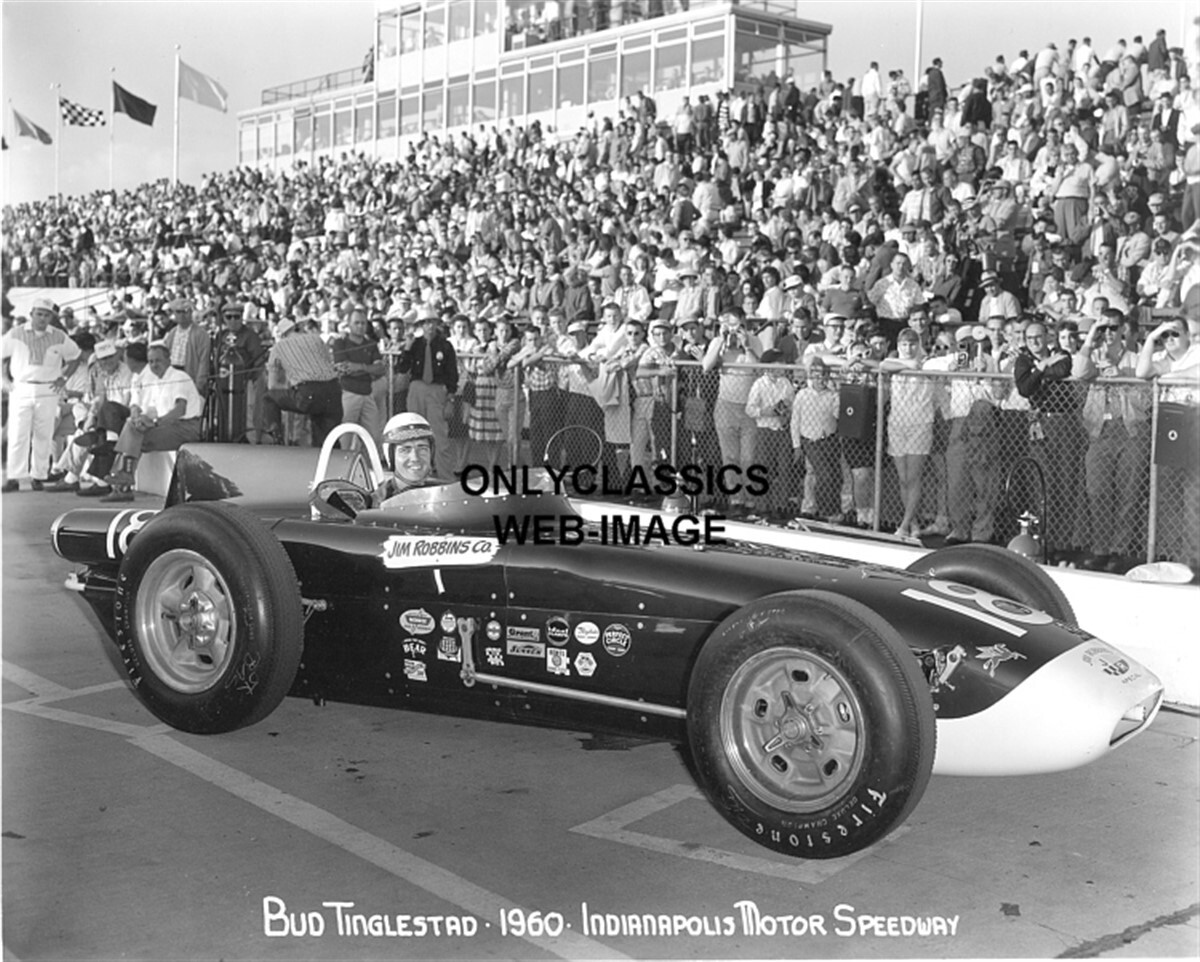 1960 INDY 500 BUD TINGLESTAD OFFY CAR AUTO RACING PHOTO INDIANAPOLIS ...