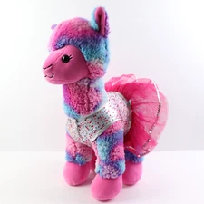 Build A Bear Workshop 15” Plush Llama Tie Dye Stuffed Animal with a Dress