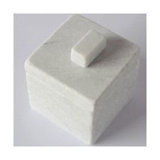 PORTABURRO Burriera Marmo Bianco Classico Italian Marble Butter Cucina 12cm