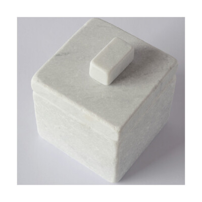 Portaburro Burriera Marmo Bianco Classico Italian Marble Butter Kitchen 12Cm