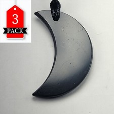 Shungite World Shungite Pendant Crescent - Pack of 3