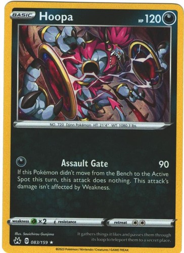 Hoopa 83/159 Crown Zenith Holo Holo Rare Pokémon TCG