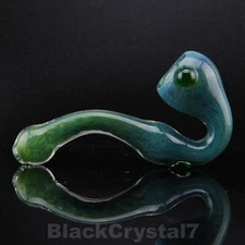 5 inch Handmade Thick Emerald Green Marble Sherlock Tobacco Smoking Bowl Pipes