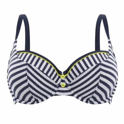 Cleo Panache Swim (CW0274) Lucille Nautical Balconette Bikini Top Swimwear 