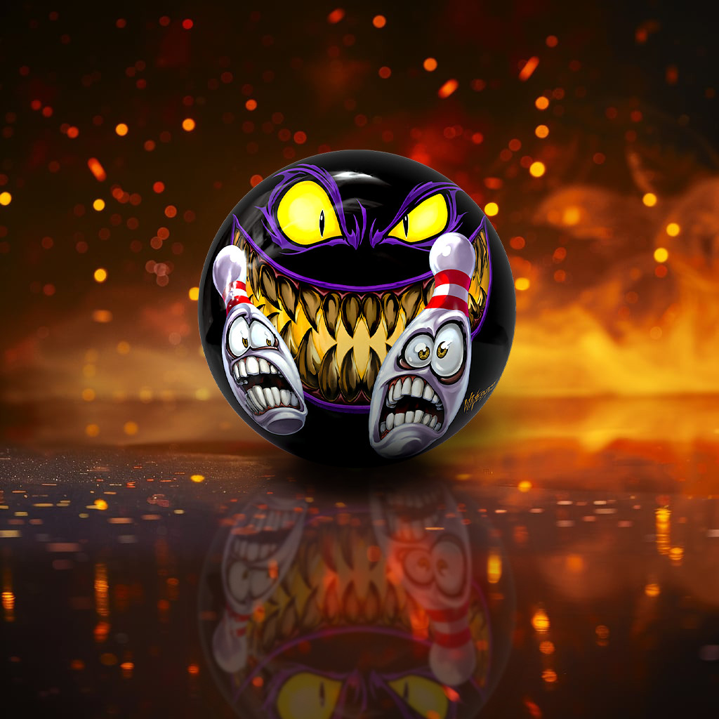 Boule de bowling avec motif Malevolent pour animer vos soirées funball