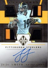 2019 Panini Majestic Capstones Jersey Auto Gold #32 JuJu Smith-Schuster Auto/25