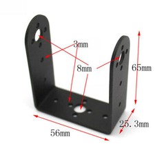 Bolt Down Aluminum Alloy U Shape Bracket Base Post Foot Servo Gear 56*65*25.3mm