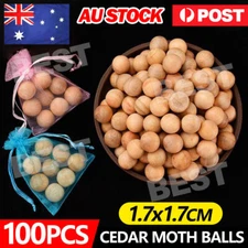 100x Cedar Mothballs Natural Scented Insect Repellent Safe Effective Cloth HOT