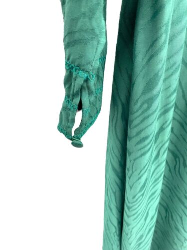 NWT TOPSHOP Fallen Long Sleeve Jacquard Midi Dress Size 4 $95 Green Cottagecore - Picture 2 of 10