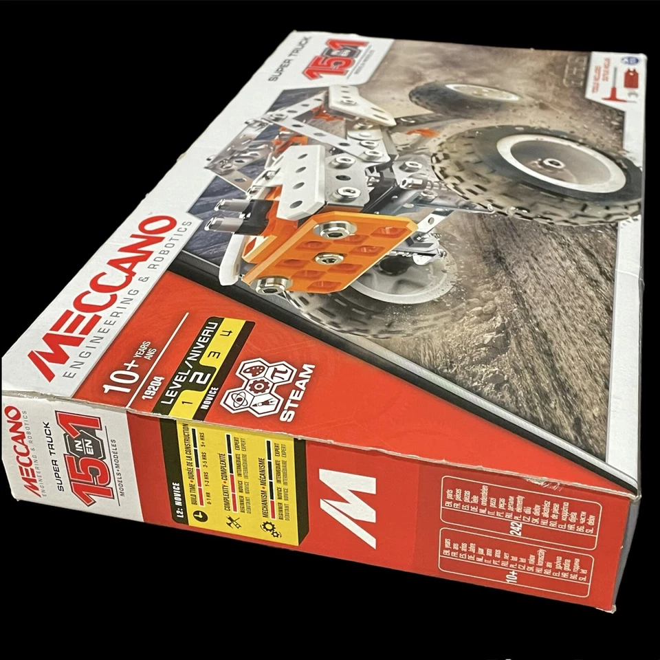 Meccano Super Truck 19204 15 em 1 Novo Suporta STEAM HAST Currículo - Imagem 4 de 4