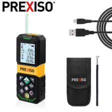 PREXISO Rechargeable Laser Measure 265Ft Green Beam Laser Measurement Tool 30Set