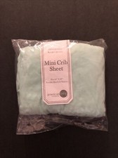 Mini Crib Fitted Sheet 24 x 38 Mint Green 100 Cotton Jersey Knit American Baby