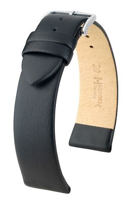 Hirsch Toronto 20 mm black watch strap, length L