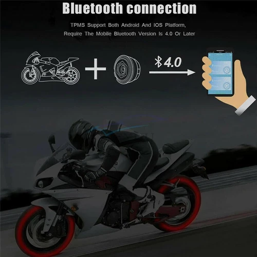 TPMS Tire Pressure Monitor System 2 External Sensor For Motorcycle Bluetooth 5.0 - Picture 3 of 20