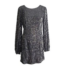 Fashion Nova Womens Sequin Mini Dress Sz Medium