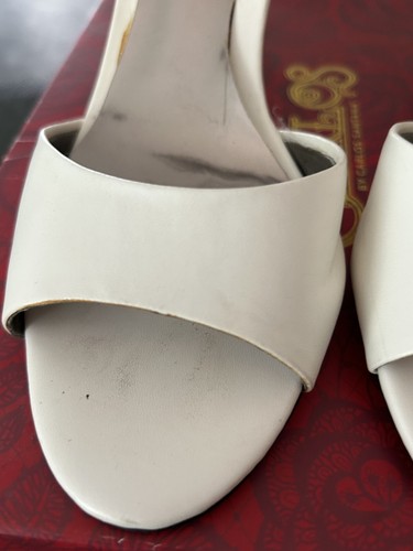 Carlos by Carlos Santana Danielle Heels Black White Shoes Sz 9 W/ Box - Picture 10 of 15