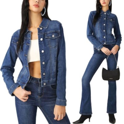 Jacke Damenjeans Denim Jacke Kurz Jacke Angepasst TooCool M7291