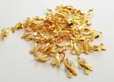 Cancer Awareness Charm Ribbon Pendants Large Lot 25/50/100 Gold Jewelry Making