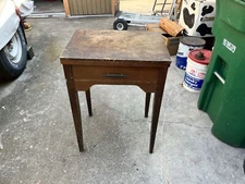 Vintage  Sewing Machine Cabinet Table Desk Only