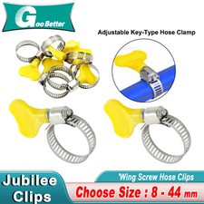ThumbScrew Wing Hose Pipe Clip Jubilee Clamp- W2 Stainless Steel