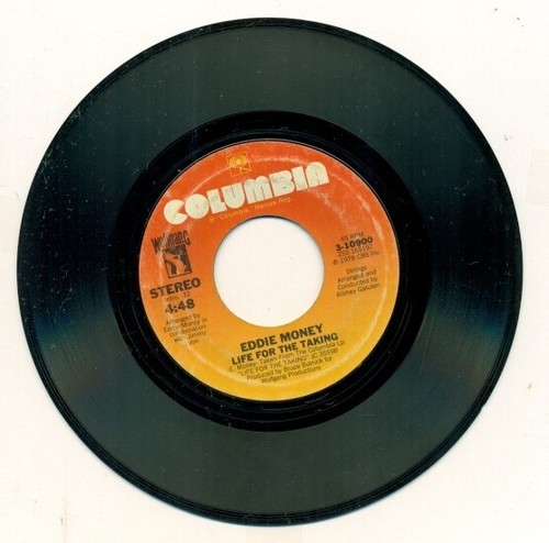 VINTAGE RECORD-45 rpm-EDDIE MONEY-LIFE FOR THE TAKING-MAYBE I'M A FOOL - Picture 2 of 2