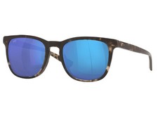 Costa Sullivan Sunglasses - Shiny Black Kelp w/Blue Mirror Polarized Glass