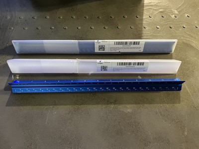Architectural Scale Ruler, Metal Ruler 12 inch Triangle Ruler Lot Qty 2