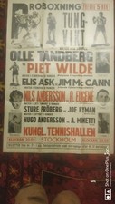 Original On Site Boxing poster Olle Tanberg. V Piet Wilde, Sweden 1948 .