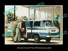 Old 8x6 Historic Photo Of 1961 Chevrolet Corvair 95 Van Launch Press Photo Old 8x6 Historic Photo Of 1961 Chevrolet Corvair 95 Van Launch Press Photo
