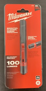 milwaukee 2105 aluminum 100 lumen pen light with clip